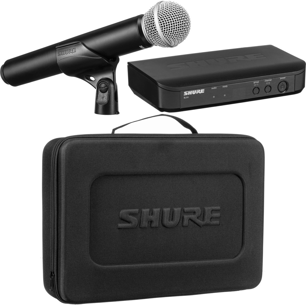Shure blx24e sm58 h8e 514 540mhz wir 9 orig - Shure Blx24E/Sm58 H8E, 514-540Mhz XLR Draadloze microfoonset (zwart)