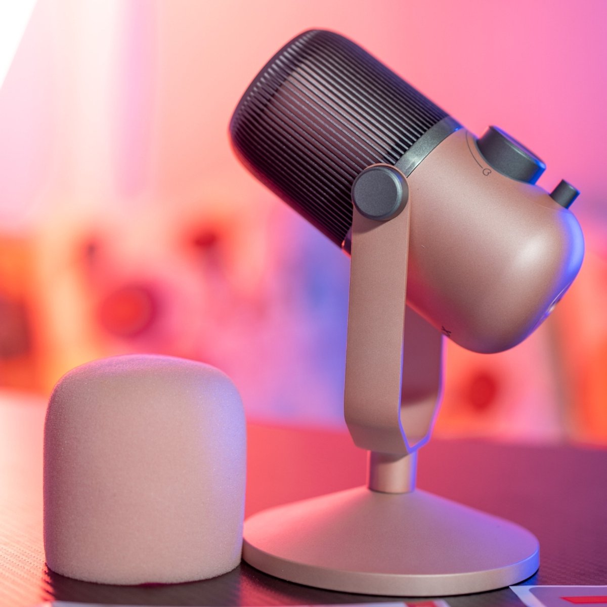 Thronmax m4r condenser usb mdrill rosa 4 orig - THRONMAX M4R Condenser Mdrill Rosa Edition 96kHz USB Microfoon (roze)