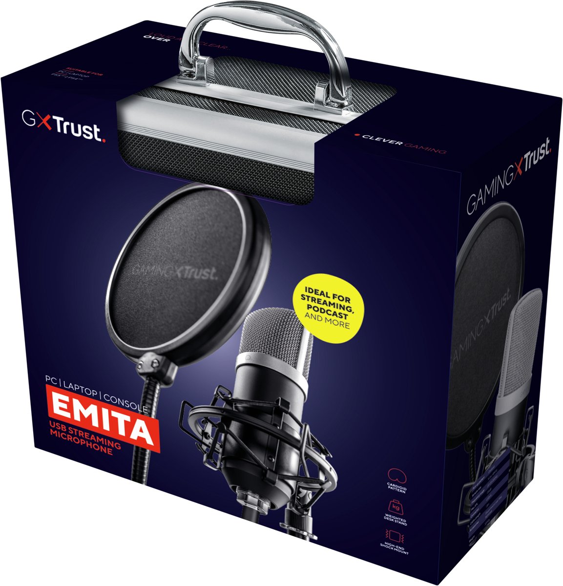 Trust gxt 252 emita usb studio micro 3 orig - Trust Gxt 252 Emita USB Microfoon