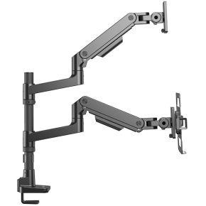 Act connectivity monitorarm met laptophouder of 3 orig - ACT Connectivity Monitorarm met tot 49" Bureausteun (zwart)