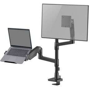 Act connectivity monitorarm met laptophouder of 5 orig - ACT Connectivity Monitorarm met tot 49" Bureausteun (zwart)
