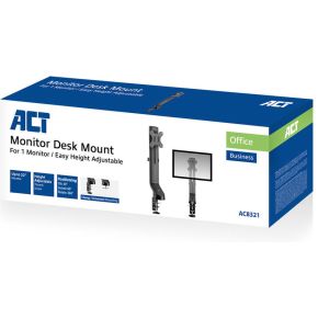 Act connectivity monitorarm office 1 scherm een 5 orig - ACT Connectivity Monitorarm office, 1 tot 34" Bureausteun (zwart)