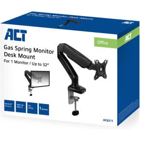 Act connectivity monitorarm office met gasveer 3 orig - ACT Connectivity Monitorarm office met tot 45" Bureausteun (zwart)
