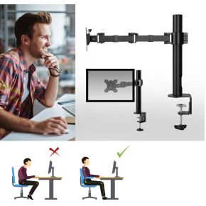 Act connectivity monitorarm office solid pro 1 7 orig - ACT Connectivity Monitorarm office solid tot 49" Bureausteun (zwart)