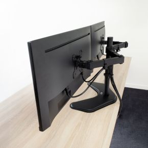 Act monitorarm 32 inch op voet 2 4 orig - ACT Monitorarm 32, Op voor 2 schermen tot 32" Monitorstandaard (zwart)