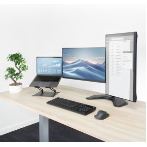 Act monitorarm 32 inch op voet 2 8 orig - ACT Monitorarm 32, Op voor 2 schermen tot 32" Monitorstandaard (zwart)