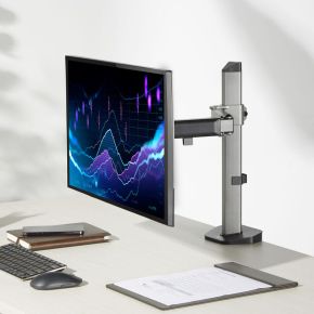 Act monitorarm max 32 office 1 sch 8 orig - ACT Monitor 1 Scherm tot 32" Bureausteun (zilver)
