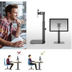 Act monitorarm max 32 office op vo 6 orig - ACT Connectivity Monitorarm office, op voet tot 32" Monitorstandaard