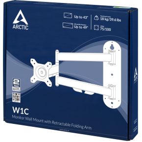 Arctic w1c wall mount with retractabl 8 orig - ARCTIC AEMNT00058A tot 49" Muurbeugel (zwart)