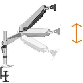 Assmann digitus da 90351 27 klem zwart 7 orig - Assmann DA-90351 voor 2 schermen tot 27" Bureausteun (zwart)