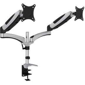 Assmann digitus da 90353 27 doorvoer z 4 orig - Assmann DA-90353 voor 2 schermen tot 32" Bureausteun (zilver)
