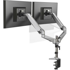 Assmann digitus da 90353 27 doorvoer z 5 orig - Assmann DA-90353 voor 2 schermen tot 32" Bureausteun (zilver)