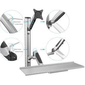 Assmann digitus da 90354 27 roestvrijs 8 orig - Assmann DA-90354 tot 27" Muurbeugel (zilver)