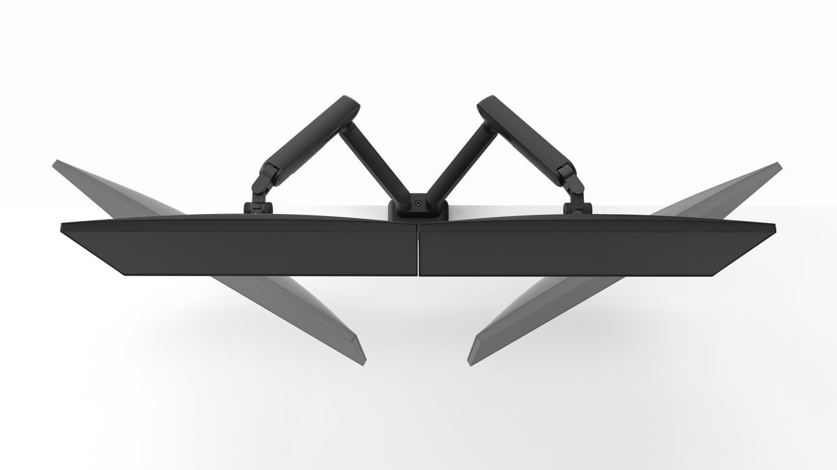 Benq ergo monitor arm 2 schermen zw 6 orig - BenQ Ergo 2 Schermen Zwart Bdl01 voor 2 schermen tot 35" Bureausteun