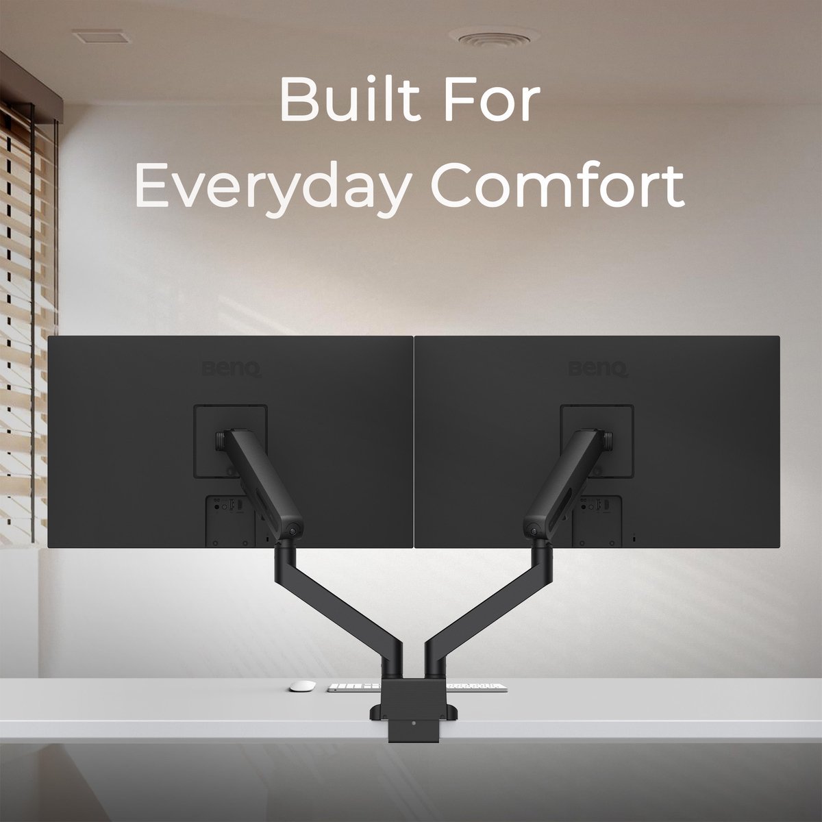 Benq ergo monitor arm 2 schermen zw