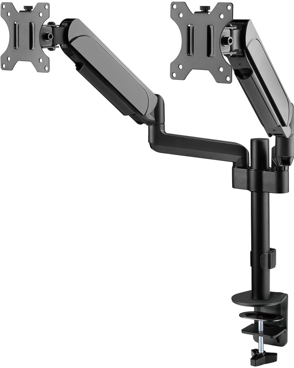 Brateck 17 32 inch compatibele dubbele 9744972 2 orig - Brateck 17-32 inch voor 2 schermen tot 32" Bureausteun (zwart)
