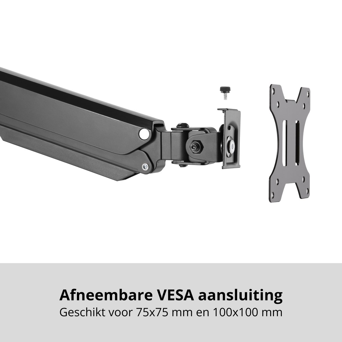 Deltaco arm 0352 monitor arm 3 scherme 10 orig - Deltaco Arm-0352 voor 3 schermen tot 27" Bureausteun (zwart)