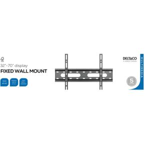 Deltaco arm 1100 b tv bevestiging 177 5 orig - Deltaco 1903398 tot 70" Muurbeugel (zwart)