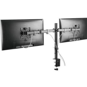 Deltaco gam 040 32 dual monitor arm 2 orig - Deltaco Gam-040 Monitor voor 2 schermen tot 32" Bureausteun (zwart)