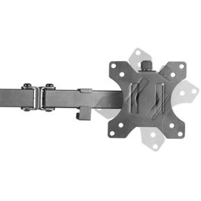 Deltaco gam 040 32 dual monitor arm 4 orig - Deltaco Gam-040 Monitor voor 2 schermen tot 32" Bureausteun (zwart)