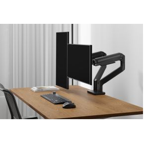 Digitus da 90474 flat panel bureau ste 2 orig - Digitus DA-90474 voor 2 schermen tot 45" Bureausteun (zwart)