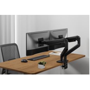 Digitus da 90474 flat panel bureau ste 3 orig - Digitus DA-90474 voor 2 schermen tot 45" Bureausteun (zwart)