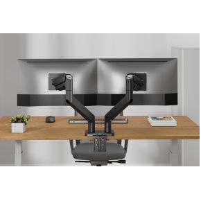 Digitus da 90474 flat panel bureau ste 4 orig - Digitus DA-90474 voor 2 schermen tot 45" Bureausteun (zwart)