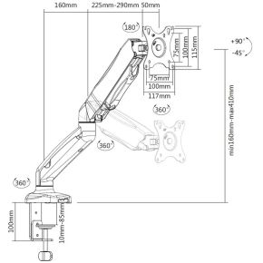 Equip 650120 monitorarm zwart 7 orig - Equip 650120 tot 32" Bureausteun (zwart)
