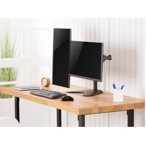 Equip 650123 monitorarm zwart 5 orig - Equip 650123 voor 2 schermen tot 32" Bureausteun (zwart)