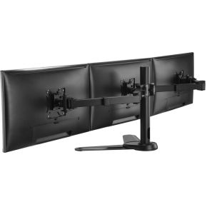 Equip 650125 monitorarm zwart 4 orig - Equip 650125 voor 3 schermen tot 27" Bureausteun (zwart)