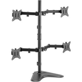 Equip 650127 monitorarm vrijstaand z 2 orig - Equip 650127 voor 4 schermen tot 32" Monitorstandaard (zwart)