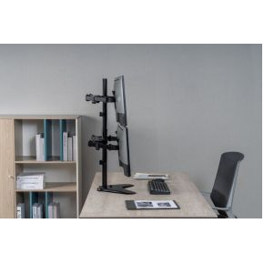Equip 650127 monitorarm vrijstaand z 7 orig - Equip 650127 voor 4 schermen tot 32" Monitorstandaard (zwart)