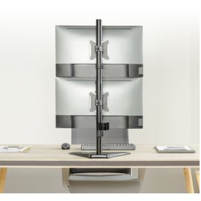 Equip 650128 flat panel bureau steun 7 orig - Equip 650128 voor 2 schermen tot 32" Bureausteun (zwart)