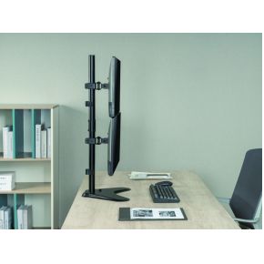 Equip 650128 flat panel bureau steun 8 orig - Equip 650128 voor 2 schermen tot 32" Bureausteun (zwart)