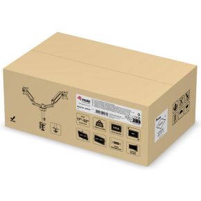 Equip 650133 monitorarm zwart 7 orig - Equip 650133 voor 2 schermen tot 32" Bureausteun (zwart)