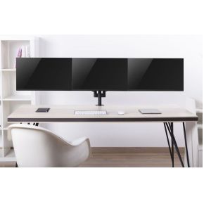 Equip 650134 triple monitorarm zwart 5 orig - Equip 650134 voor 3 schermen tot 27" Bureausteun (zwart)