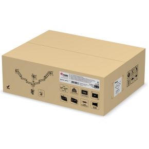Equip 650134 triple monitorarm zwart 7 orig - Equip 650134 voor 3 schermen tot 27" Bureausteun (zwart)