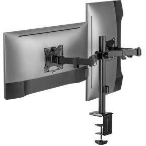 Equip 650157 monitorarm zwart 5 orig - Equip 650157 voor 2 schermen tot 32" Bureausteun (zwart)