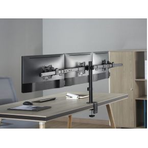 Equip 650158 monitor beugel 8 orig - Equip 650158 voor 3 schermen tot 32" Bureausteun (zwart)