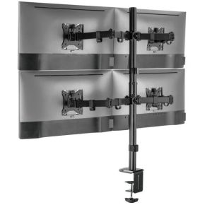 Equip 650159 monitorarm zwart 3 orig - Equip 650159 voor 4 schermen tot 32" Bureausteun (zwart)