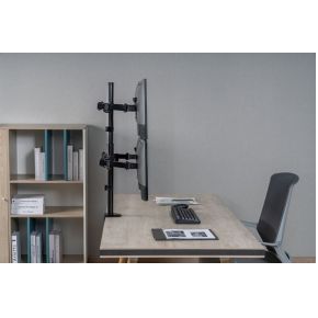 Equip 650159 monitorarm zwart 7 orig - Equip 650159 voor 4 schermen tot 32" Bureausteun (zwart)