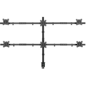 Equip 650160 monitor beugel 2 orig - Equip 650160 voor 6 schermen tot 32" Bureausteun (zwart)