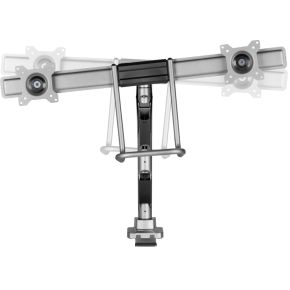 Equip 650161 monitorarm grijs 3 orig - Equip 650161 voor 2 schermen tot 32" Bureausteun (zilver)