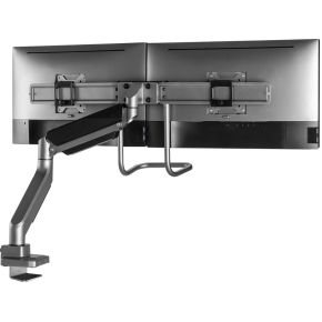 Equip 650161 monitorarm grijs 5 orig - Equip 650161 voor 2 schermen tot 32" Bureausteun (zilver)