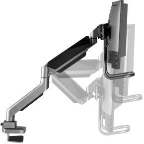 Equip 650161 monitorarm grijs 6 orig - Equip 650161 voor 2 schermen tot 32" Bureausteun (zilver)