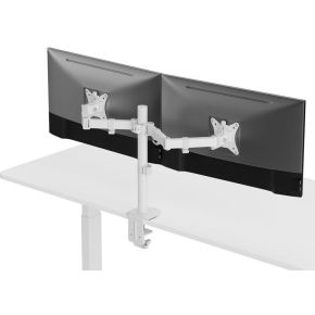 Equip 650167 monitorarm wit 5 orig - Equip 650167 voor 2 schermen tot 32" Bureausteun (wit)