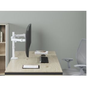 Equip 650167 monitorarm wit 8 orig - Equip 650167 voor 2 schermen tot 32" Bureausteun (wit)