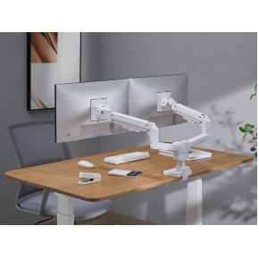 Equip 650183 monitorarm wit 7 orig - Equip 650183 voor 2 schermen tot 35" Bureausteun (wit)