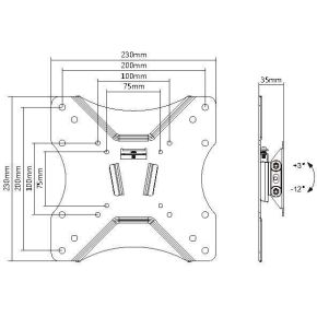 Equip 650401 42 zwart flat panel muu 4 orig - Equip 650401 tot 42" Muurbeugel (zwart)