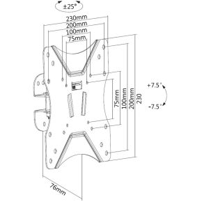 Equip 650402 42 zwart flat panel muu 4 orig - Equip 650402 tot 42" Muurbeugel (zwart)
